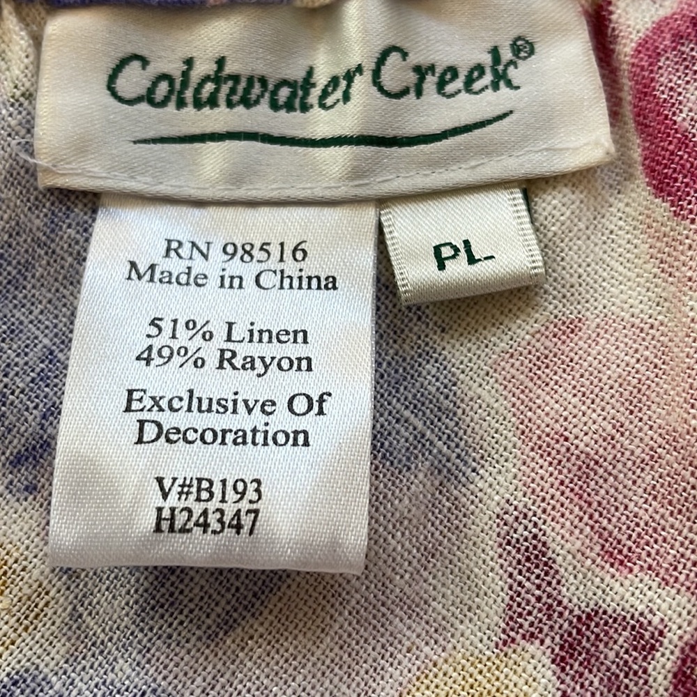 Coldwater Creek Petite Floral Skirt - Flat Front/Elastic Back/Side Zip - Picture 8 of 8